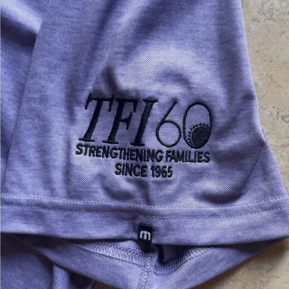 Travis Mathew Golf Polo Shirt Mens XXL Purple NWT The Oceanside Heather Polo - Picture 6 of 8